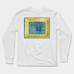 MONET - Palazzo da Mula, Venice (1908) by Claude Monet Long Sleeve T-Shirt